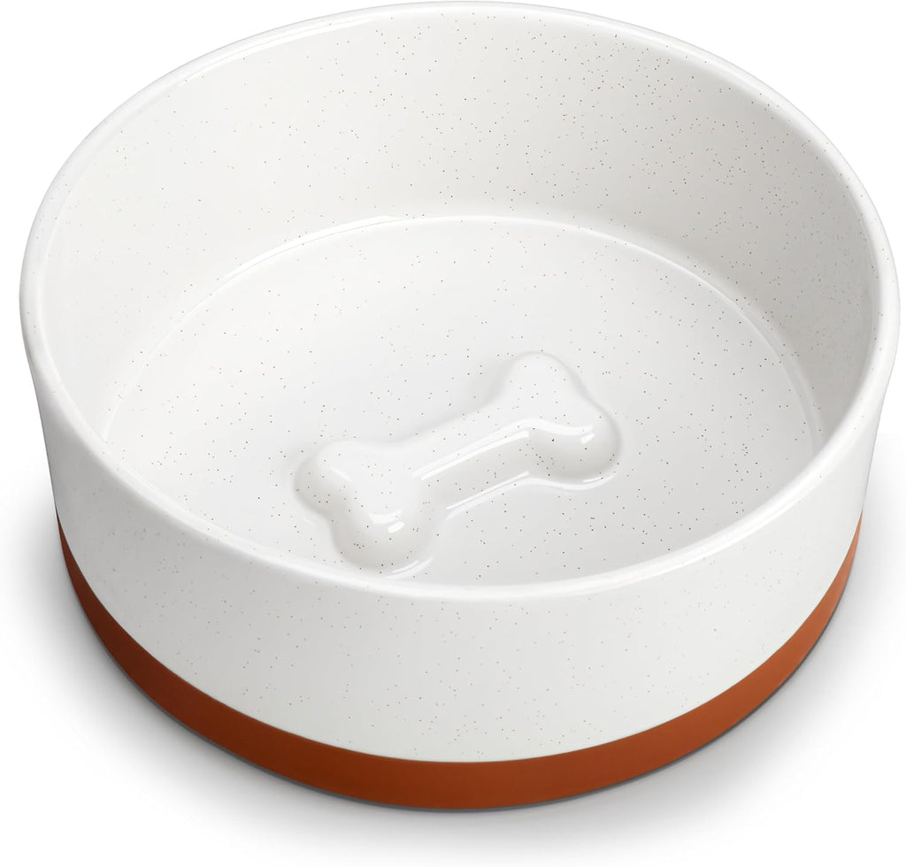 MALACASA Cuencos de cerámica para perros y agua para perros de tamaño grande, 6 tazas de capacidad para perros grandes (L-6 tazas)