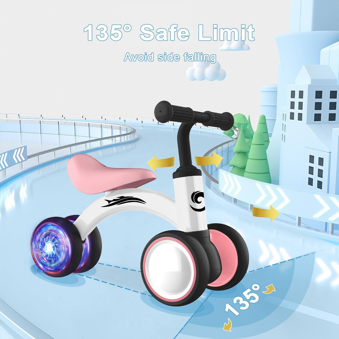 Bicicleta de equilibrio para bebés con iluminación colorida de Gamf...