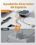 TESSAN Estación de carga USB de 65 W, cargador USB 6 en 1 con carga