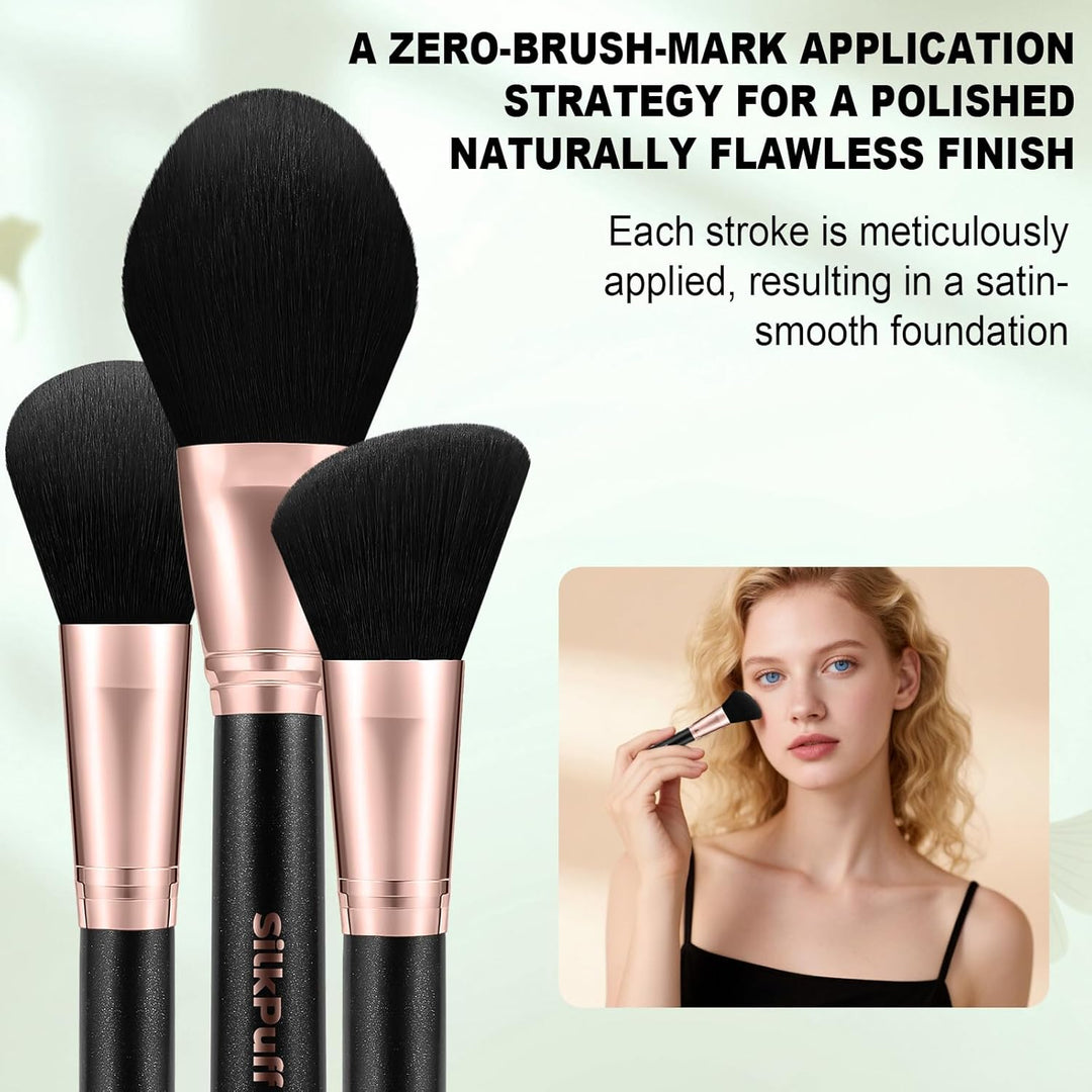 Set de brochas de maquillaje Silkpuff 15 piezas profesionales, broc...