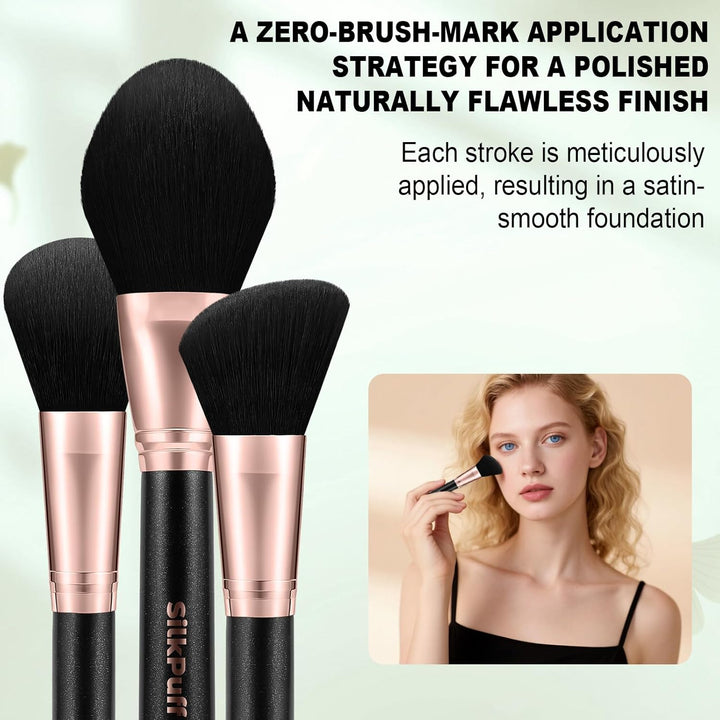 Set de brochas de maquillaje Silkpuff 15 piezas profesionales, broc...