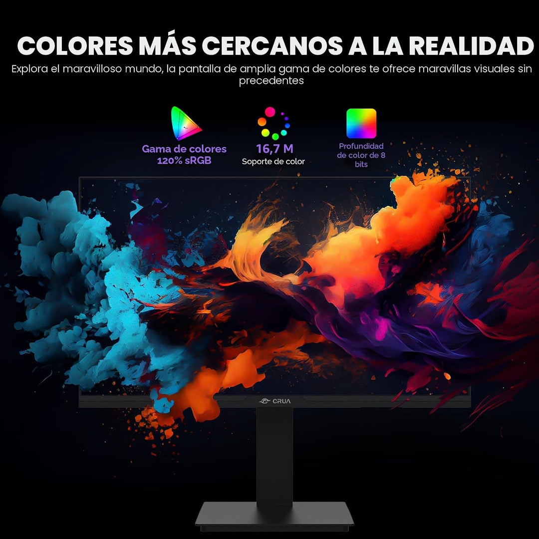 CRUA Monitor vertical FHD 200Hz de 24.5 pulgadas, altura\/pivote\/g...