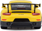 Maisto Porsche 911 GT2 RS Amarillo con Capucha de Carbono y Ruedas Doradas Edición Especial 1/24 Modelo de Coche Fundido a Presión