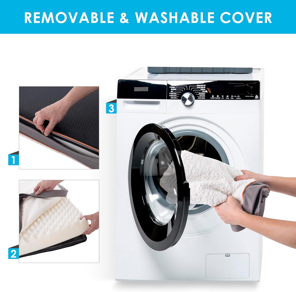 Cama ortopédica para perros grandes - Gran cama impermeable para jaula de perro con funda extraíble y lavable, soporte de espuma tipo caja de huevos, fondo antideslizante, colchón de lujo de felpa