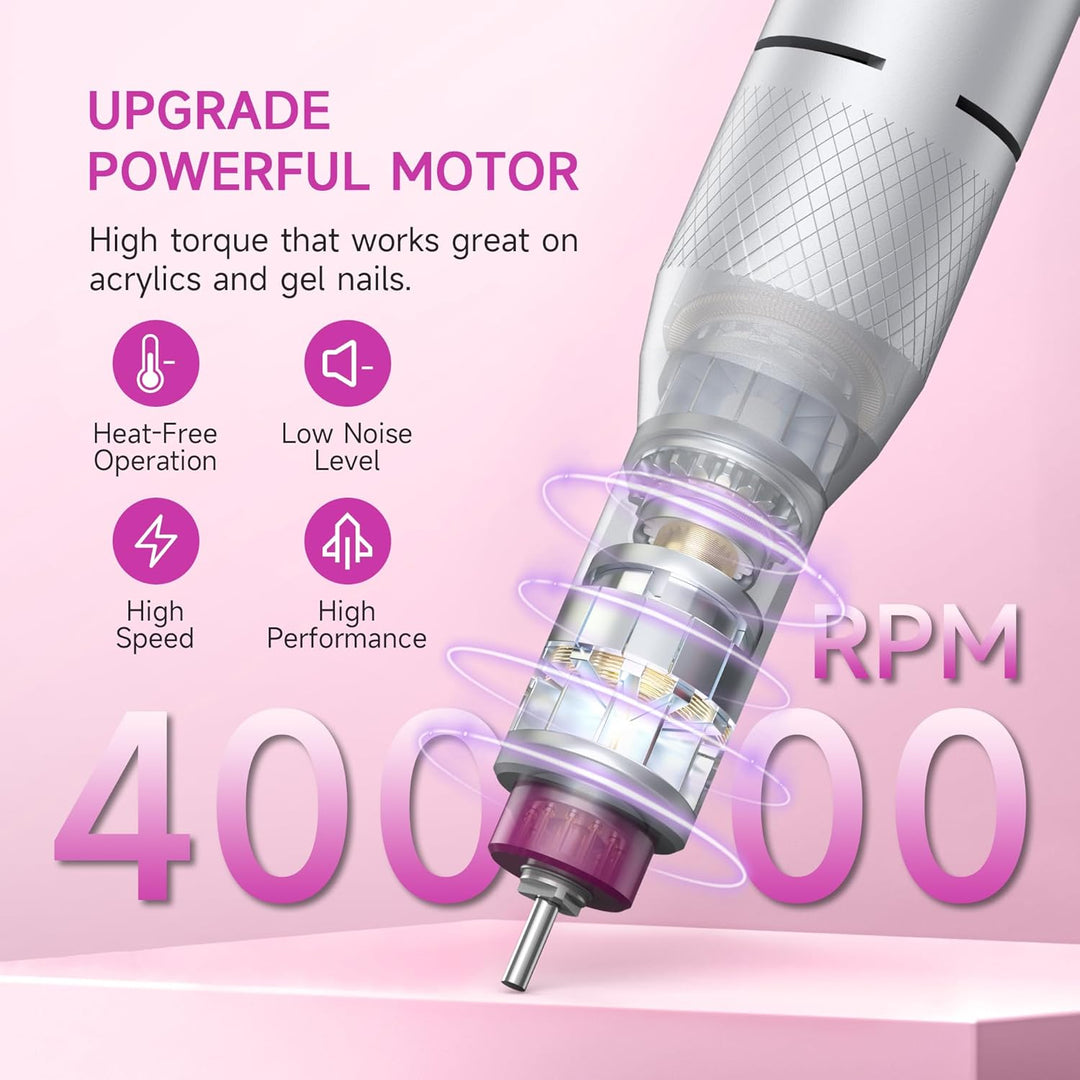 Taladro de uñas eléctrico profesional, lima de uñas portátil para u...