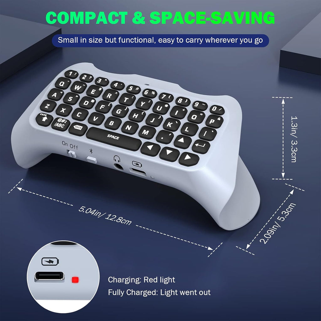 Teclado MoKo para controlador PS5 con retroiluminación verde