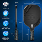 GARYE Juego de 2/4 palas de pickleball aprobadas por USAPA, juego de pickleball de fibra de carbono, raquetas ligeras de pickleball, paquete de 2/4 con 6 bolas, 1 bolsa, par de cintas de agarre