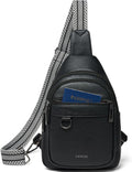 Bolso bandolera de 7L para mujeres y hombres, de cuero vegano, bolsos cruzados, riñonera, monedero, mochila sobre el hombro, bolsa antirrobo de viaje