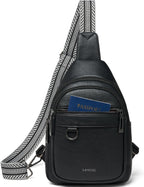Bolso bandolera de 7L para mujeres y hombres, de cuero vegano, bolsos cruzados, riñonera, monedero, mochila sobre el hombro, bolsa antirrobo de viaje