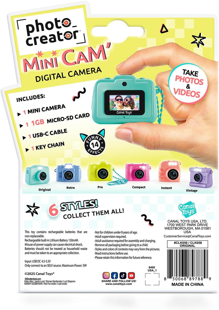 Cámara Digital Original Photo Creator Mini\u2019Cam - Turquesa; Per...