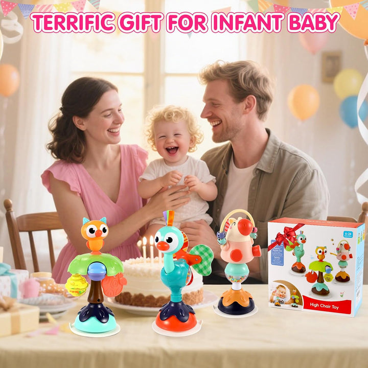 Juguetes para Bebés 6-12 Meses Paquete de 3 Juguetes con Ventosa pa...