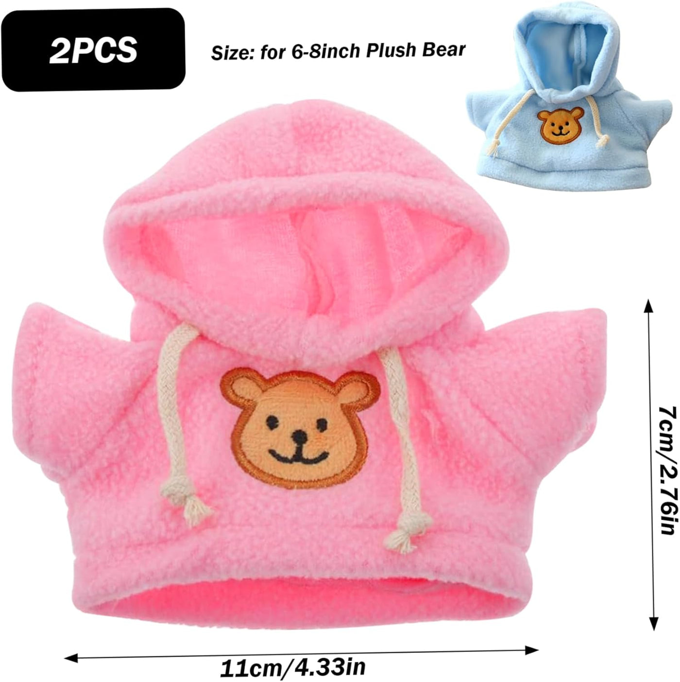 Ropa de oso para osos de peluche de 6 a 8 pulgadas 2