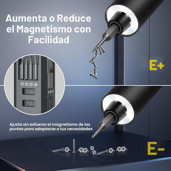 Juego de destornilladores eléctricos de precisión de 3.7 V, mini de...