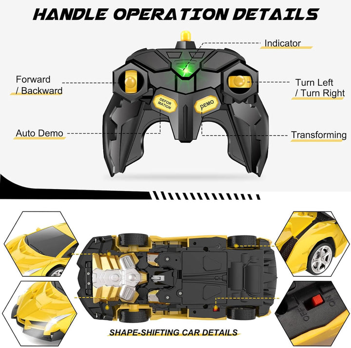 Dolanus Coche de Control Remoto - Transform Robot Coches RC, Juguet...