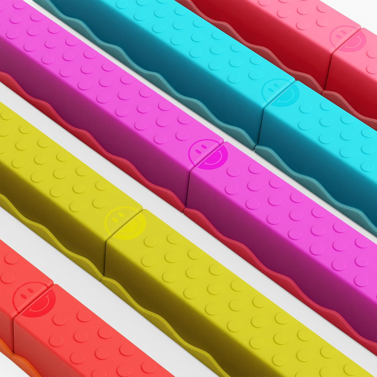B. toys Balance Beam Set, 10 Beams & 6 Sensory Stepping Stones, Rainbow