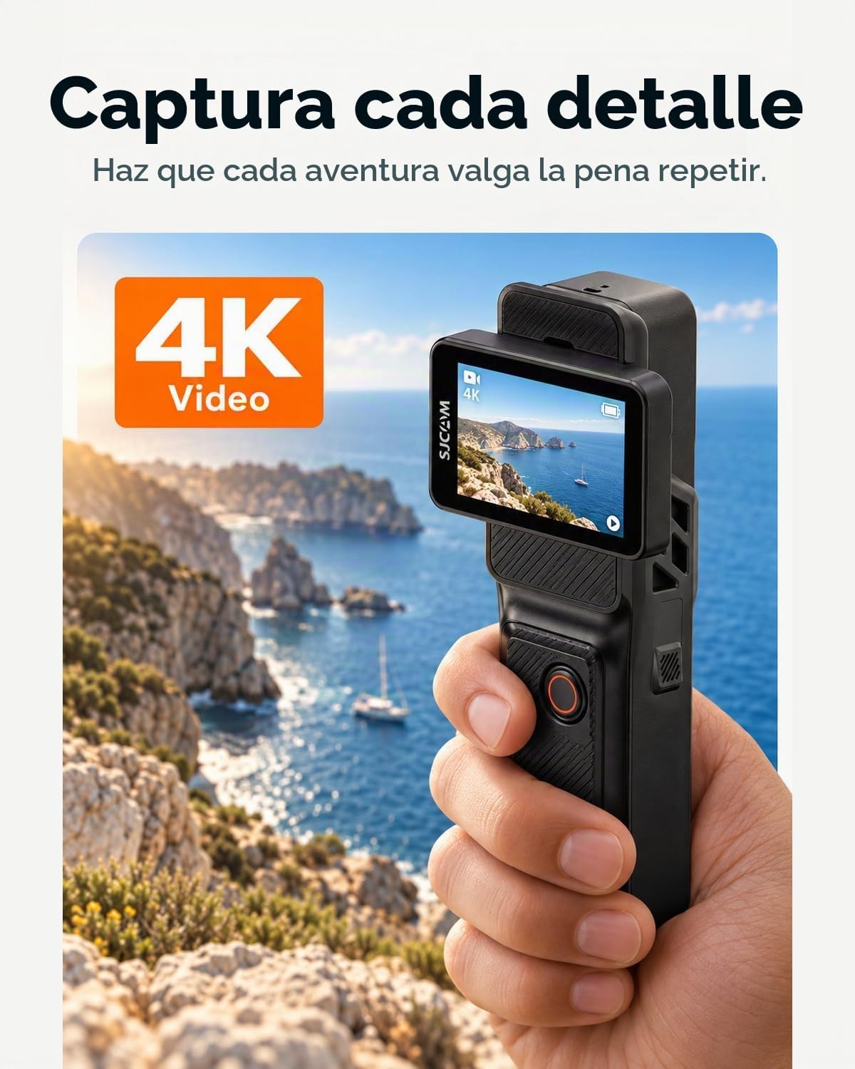 SJCAM C400 4K 64GB YouTube Vlogging Cámara para viajes y creador de contenido