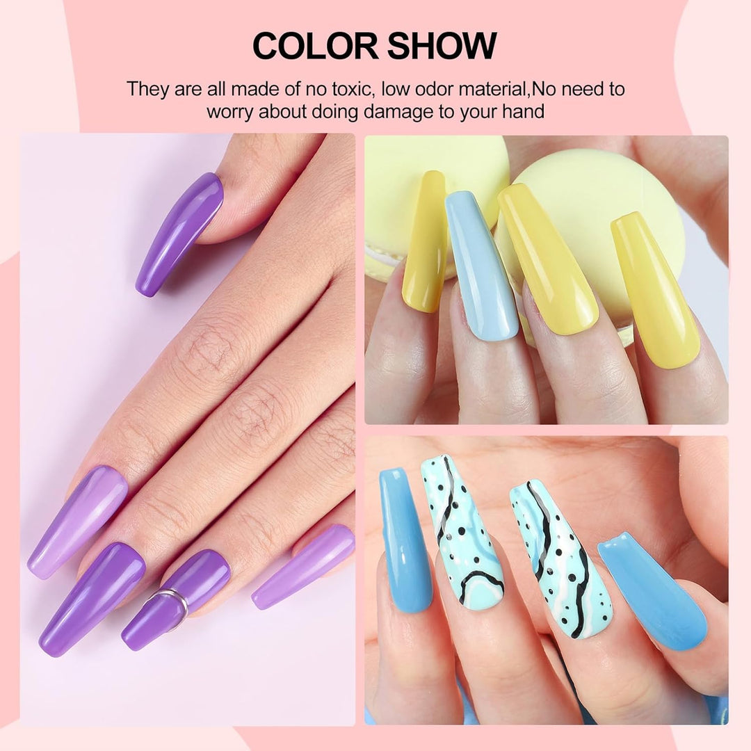 COSCELIA Kit de esmalte de uñas en gel de 53 piezas con luz UV y ki...