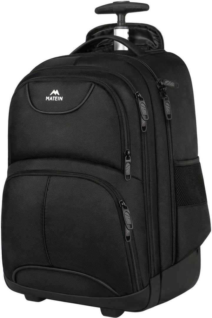 MATEIN - Mochila con ruedas, mochila para laptop de 17 pulgadas res...