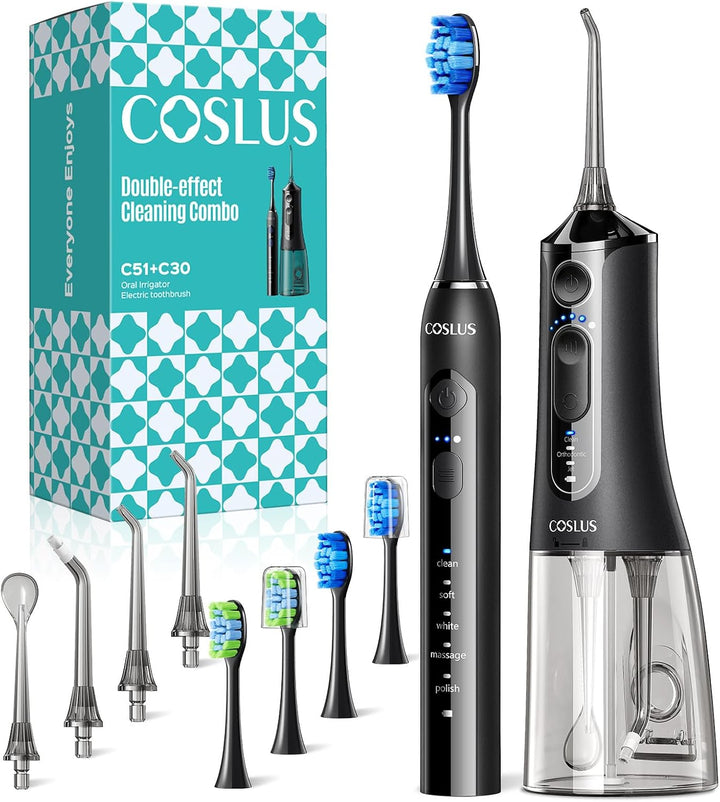 COSLUS C51C30 - Cepillo de dientes eléctrico para irrigador de agua...