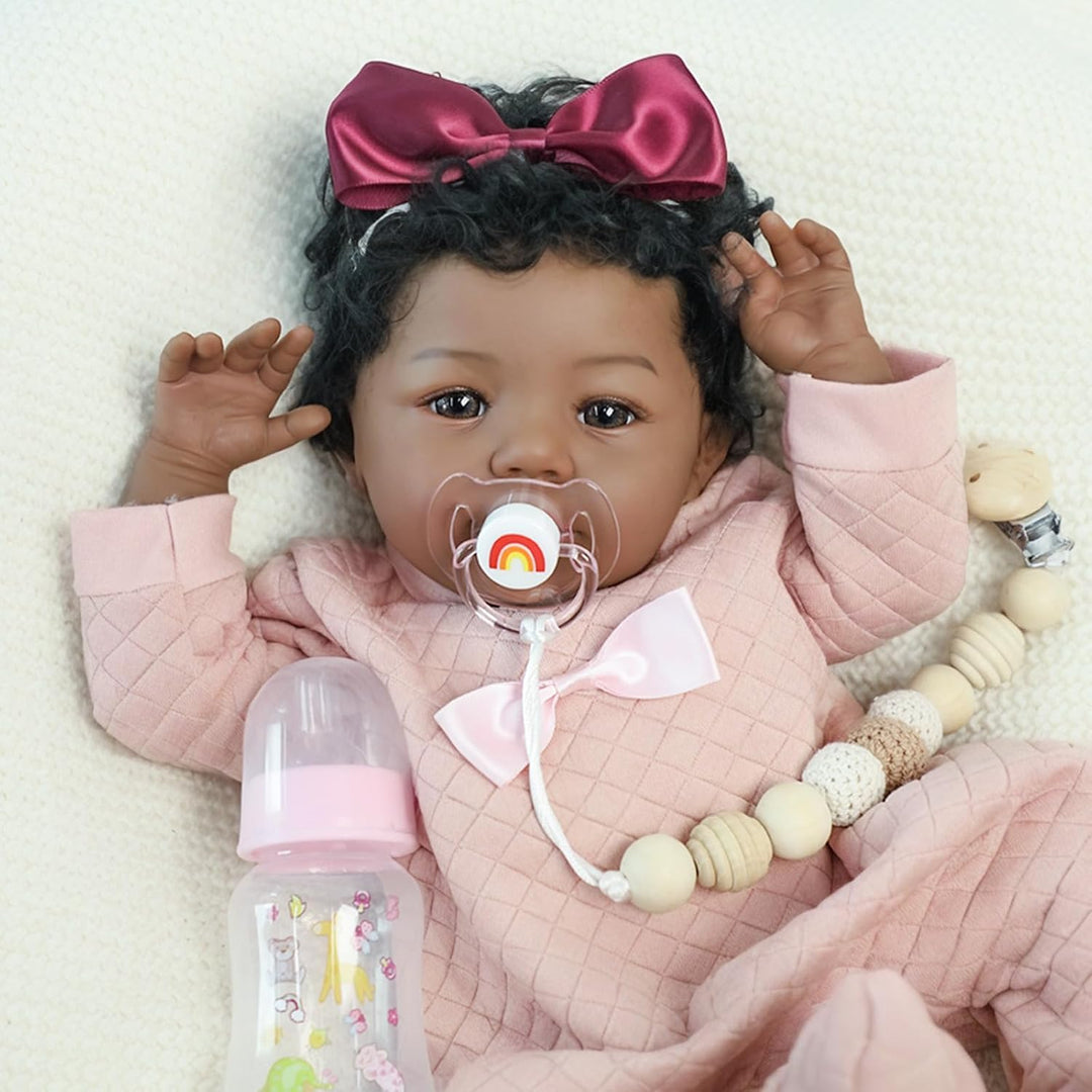 KSBD - Muñeca Reborn realista de bebé niña negra \u2013 Muñeca reci...