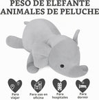 Animales de peluche con peso de elefante de 4.2 libras, juguete de peluche de elefante con peso de 24 pulgadas, almohadas de peluche, regalos para niños y adultos