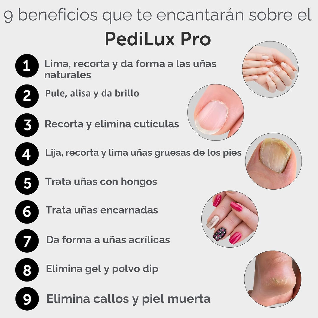 UTILYZE PediLux Pro - Kit profesional de manicura y pedicura, amola...