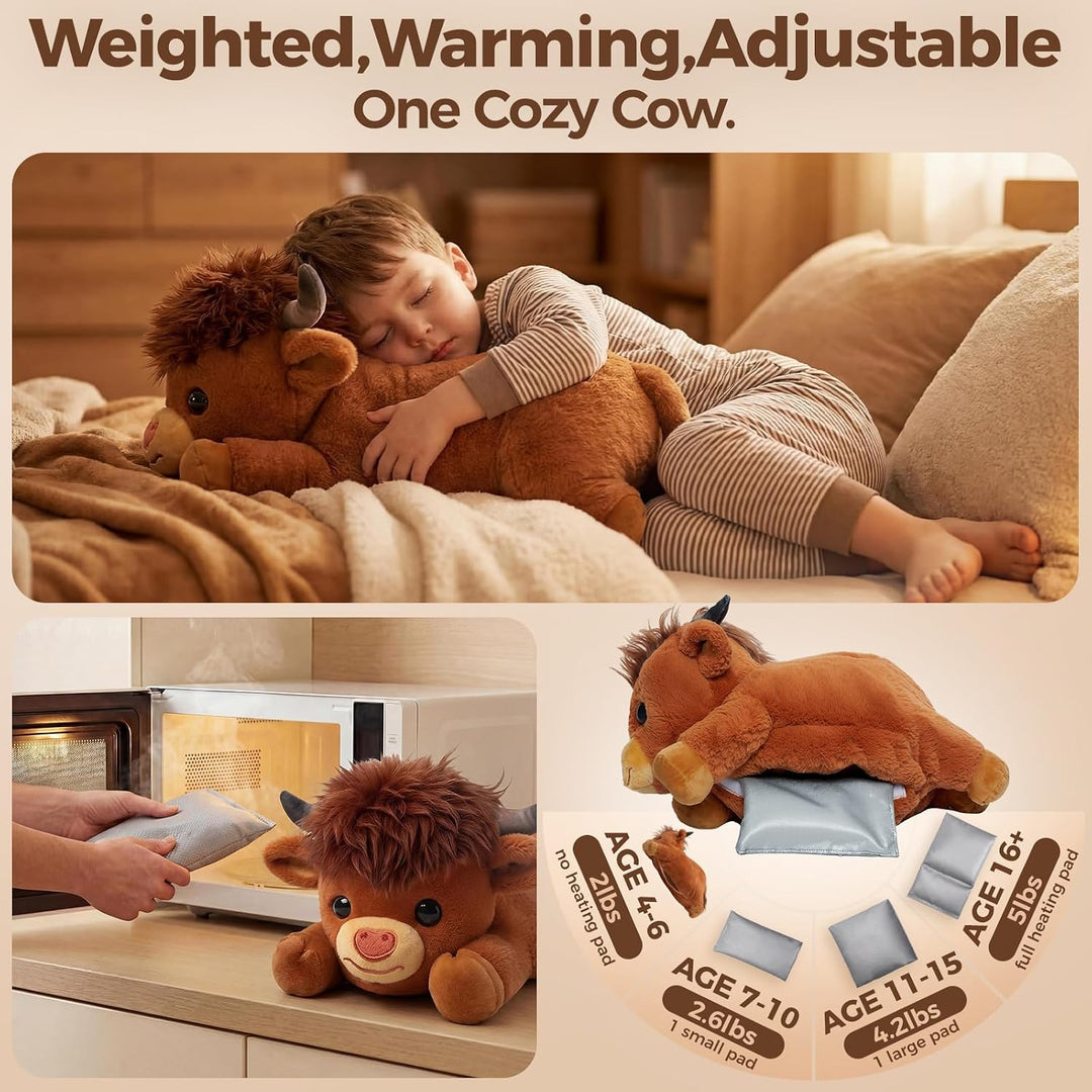 Mewaii Animales de Peluche con Peso con Almohadilla Térmica para Mi...
