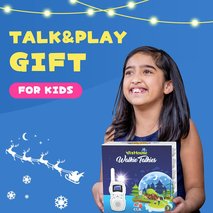 Wishouse Walkie Talkies para niños y adultos, paquete de 3 recargab...