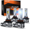 SEALIGHT Bombillas 9005 9006, 160,000 lúmenes, brillo más alto, 6500 K, blanco frío con ventiladores de refrigeración, luz 9005/HB3 9006/HB4 Powersports LED antiniebla 52 W de alta potencia 1:1 diseño