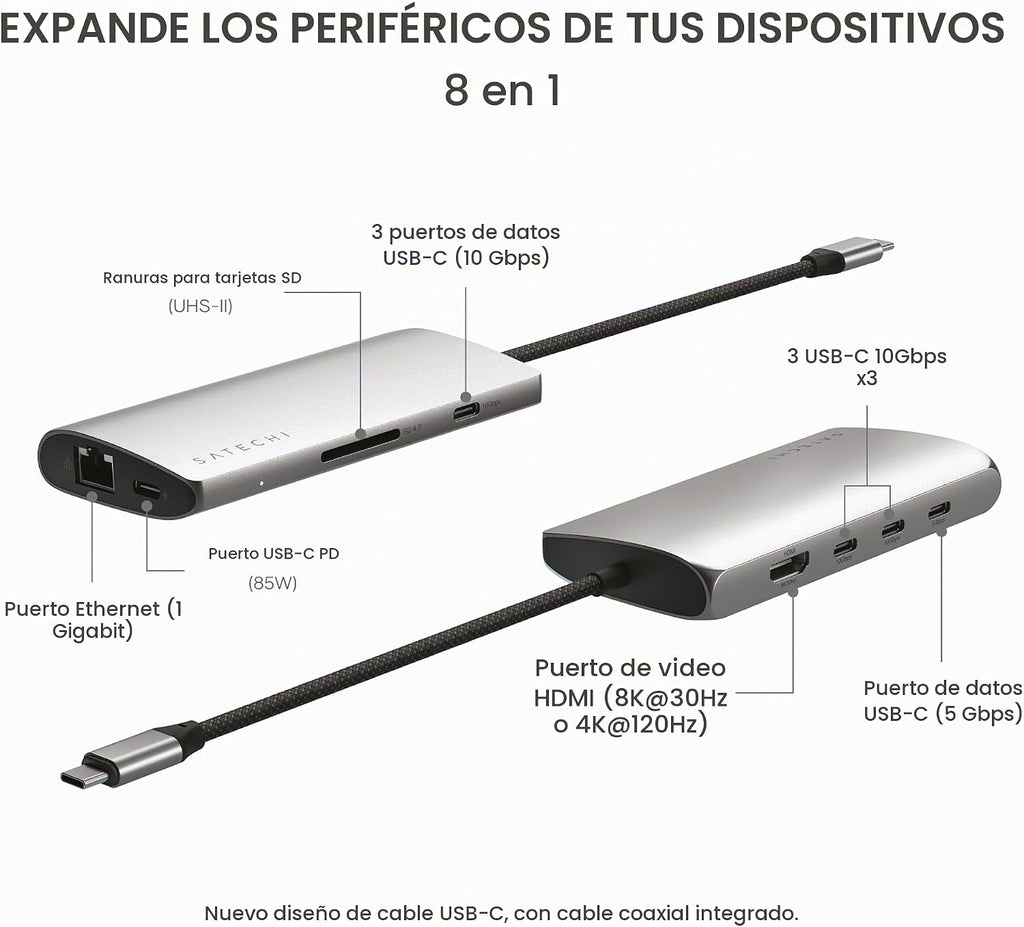 Satechi, ST-P8KEM, hub USB 3.2