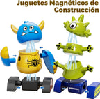 TEMI - Juguete de Robot Magnético para Niños de 3-5 Años - Juguetes de Monstruos Magnéticos Apilables y Transformables con Caja de Almacenamiento, Set para Niños de 3, 4, 5, 6, 7 Años, Regalos de