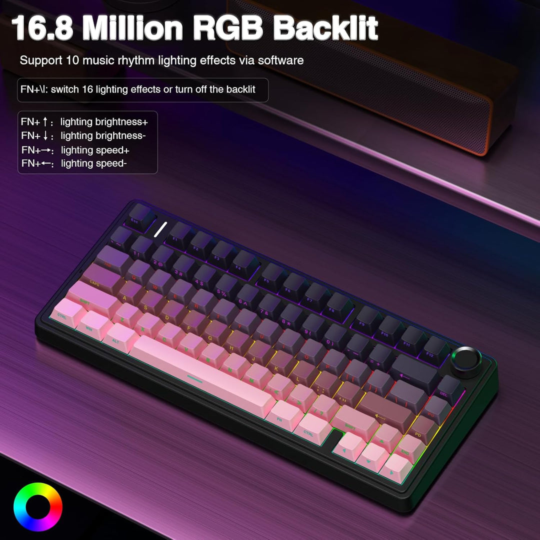 AULA F75 Pro Teclado mecánico inalámbrico, teclado personalizado in...