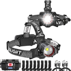 Faros delanteros recargables, superbrillantes LED, paquete de 2
