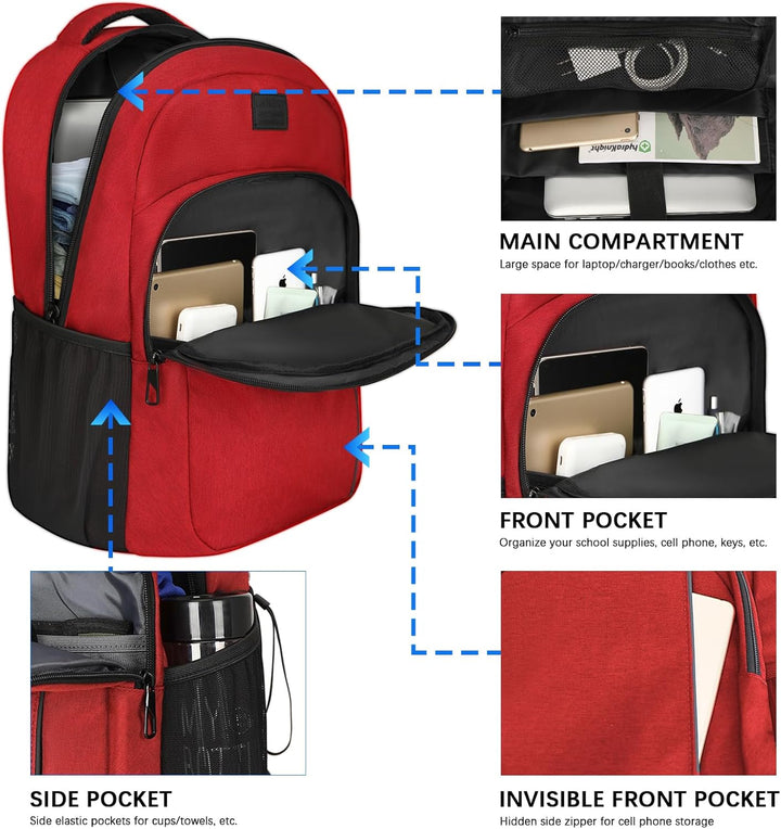 LARIPOP Mochila para laptop de viaje, de 15.6 pulgadas, mochila par...