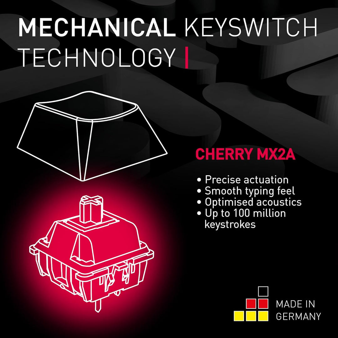 CHERRY XTRFY MX 2.0S, teclado mecánico con cable para juegos con il...