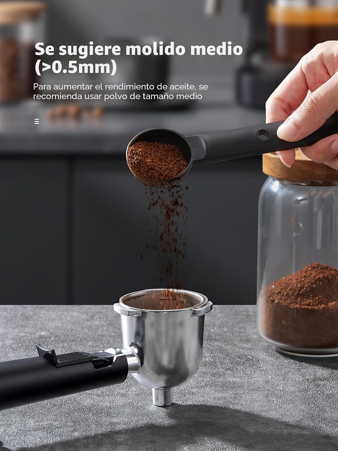 Máquina de café espresso Reemix de 3.5 bar, 800 W de tamaño compacto
