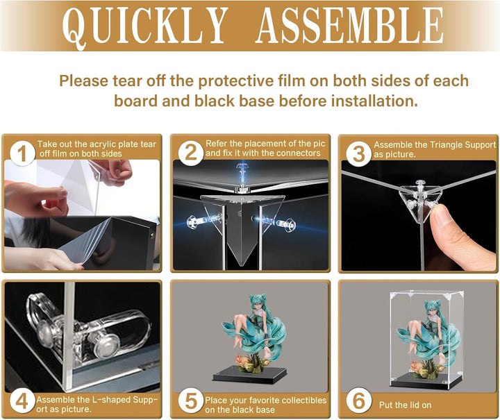 Vitrina de acrílico para figuras de acción, caja de exhibición de a...