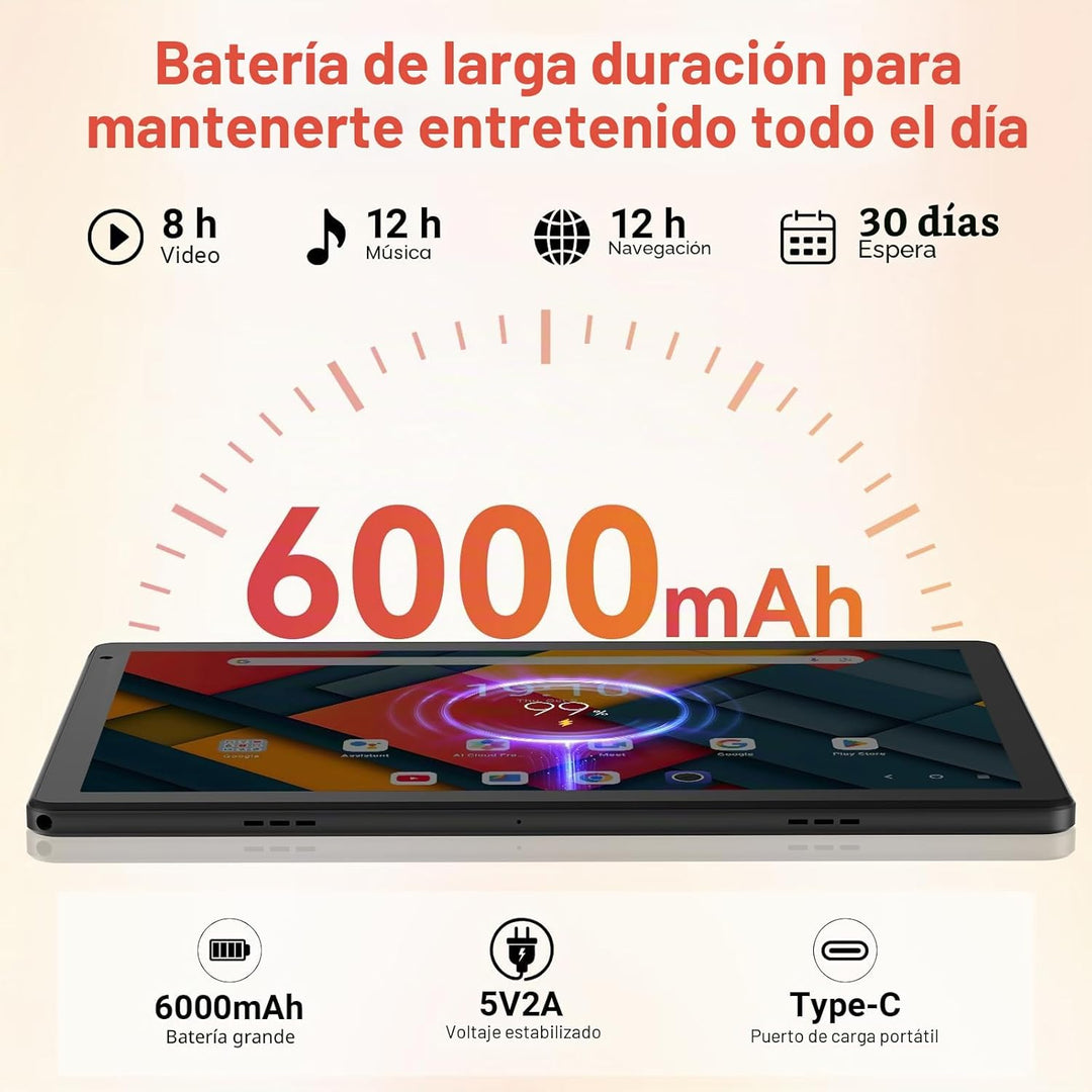 URAO Tableta, tableta Android de 10.1 pulgadas con procesador Octa-...
