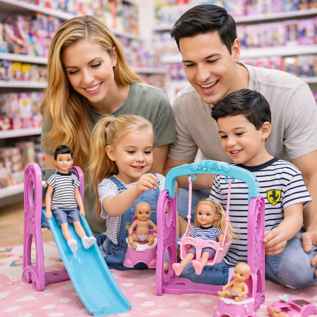 Familydolls Juego de 6 muñecas embarazadas con bebé extraíble, jueg...