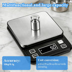 IP67 - Escala digital impermeable para cocina, 22.0 lbs/0.00 oz, báscula de alimentos de alta precisión con plataforma de acero inoxidable 304 recargable tipo C, función de tara y conteo para hornear