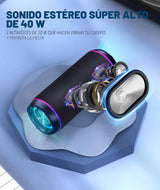 Oritzan Altavoz Bluetooth portátil, sonido fuerte de 40 W y graves...
