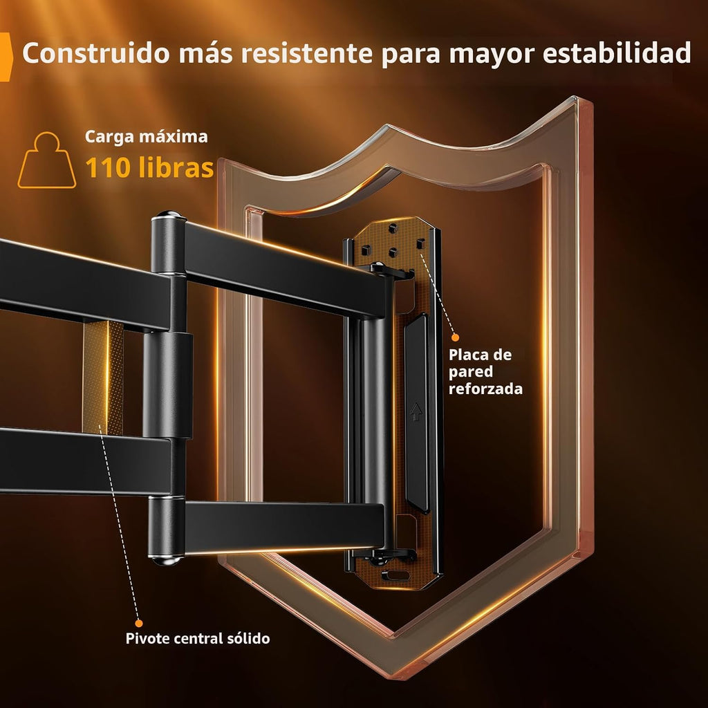 Perlegear Soporte de pared para TV de brazo largo para televisores de 32-65
