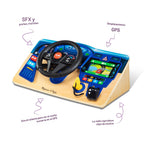 Melissa & Doug Vroom & Zoom, tablero interactivo de madera, volante de