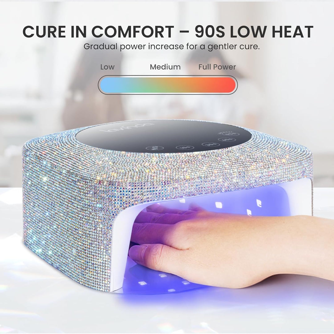 Lavinda Lámpara de uñas UV LED, lámpara de uñas recargable inalámbr...