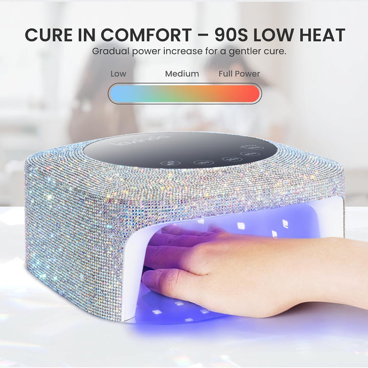 Lavinda Lámpara de uñas UV LED, lámpara de uñas recargable inalámbr...