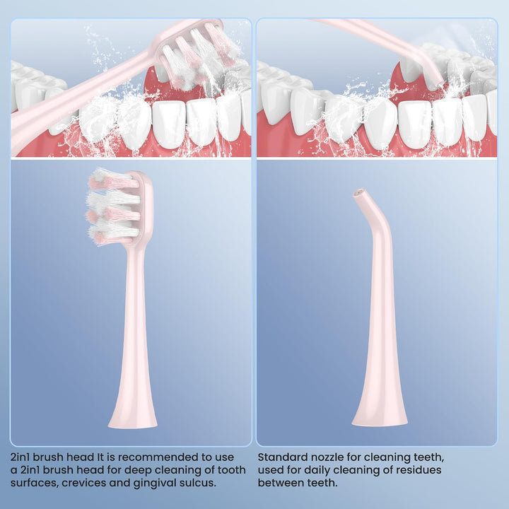 UNINGOPI Cepillo de dientes eléctrico con hilo dental de agua, kit...