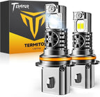 Termitor - Bombilla LED 9007/HB5 de alto rendimiento para kits de iluminación de coche HID todoterreno, brillo de 120,000 lúmenes, luz blanca brillante de 6500 K, fácil instalación, 85 K+ horas de