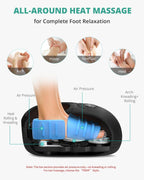 Medcursor Máquina masajeadora de pies con calor, amasado profundo y rodamiento 2026, masajeador de pies shiatsu para aliviar el dolor, pies cansados y fascitis plantar