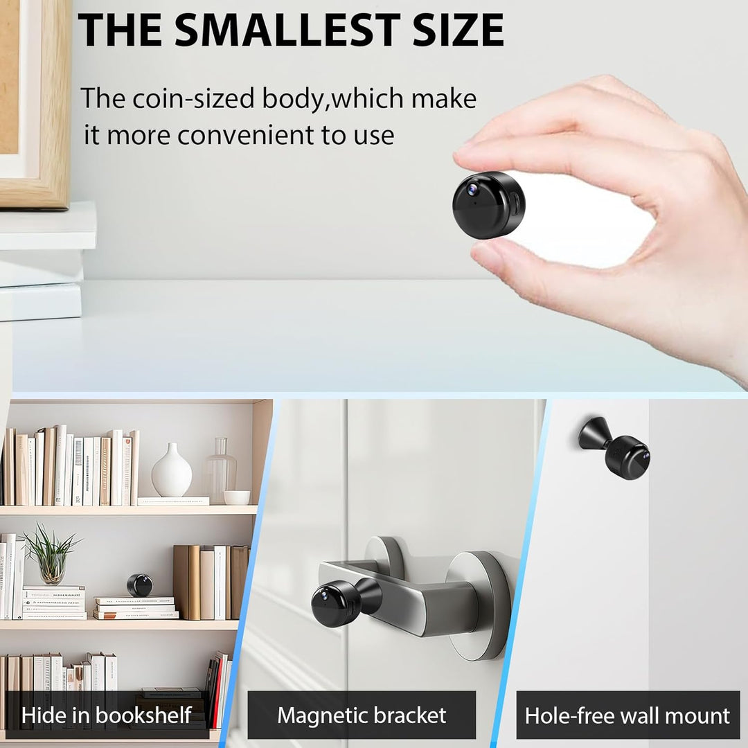 Cámara oculta minicámara inalámbrica 1080P para interiores