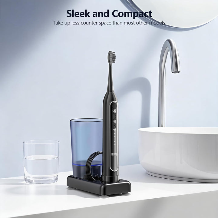 Benhip Cepillo de dientes eléctrico con hilo dental de agua combina...